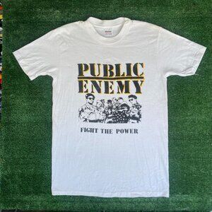 Vintage 90s Public Enemy Shirt Rap Hip Hop Single Stitch Tee